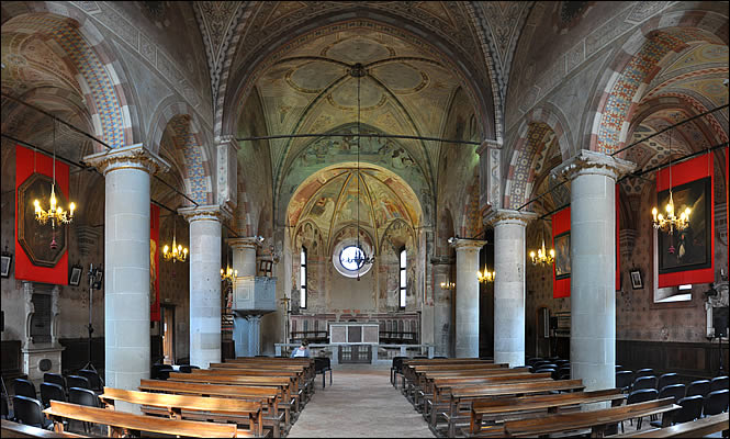 Vue intérieur de la collégiale de Castiglione Olona
