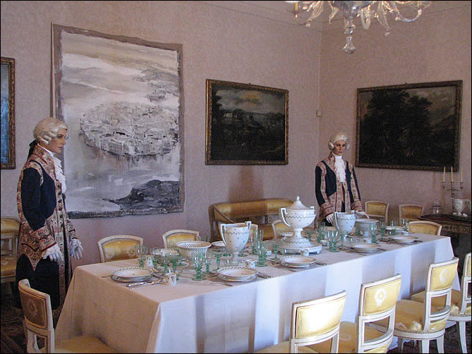 Salle à manger du palais d'isola Madre